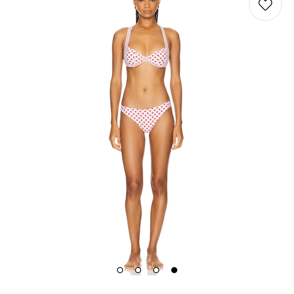 Miaou Luz Polka Dot Bikini Set - Red and White